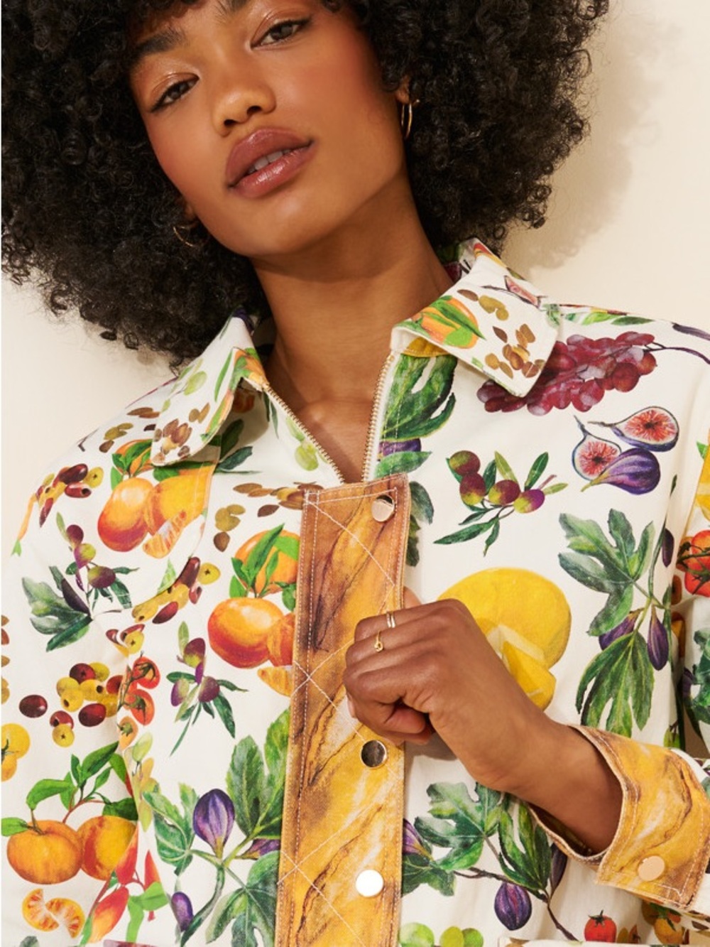 Rachel Antonoff Fruit Print Lizzie Picnic Jacket - Picture 4 of 10